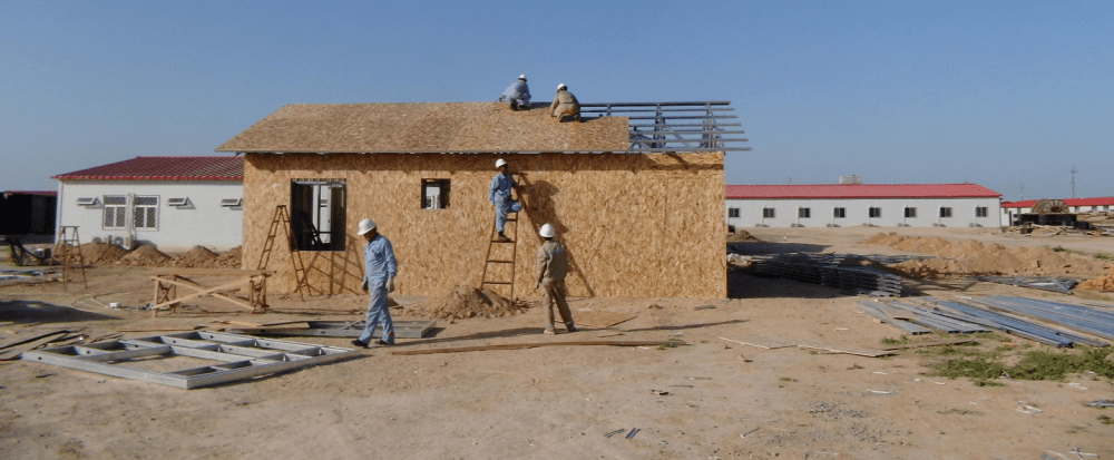 CDPH prefab house installation at Iraq Saladin Power Station Camp