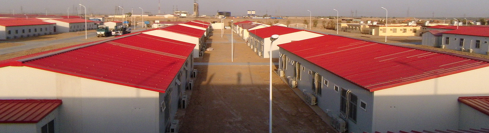 CDPH prefab house installation at Iraq Saladin Power Station Camp